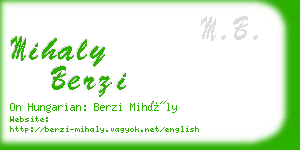 mihaly berzi business card